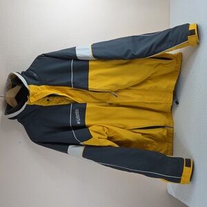 COLUMBIA SPORTS CO. Coldweather/ Cool Weather Jacket. Yellow GRAY MENS XL